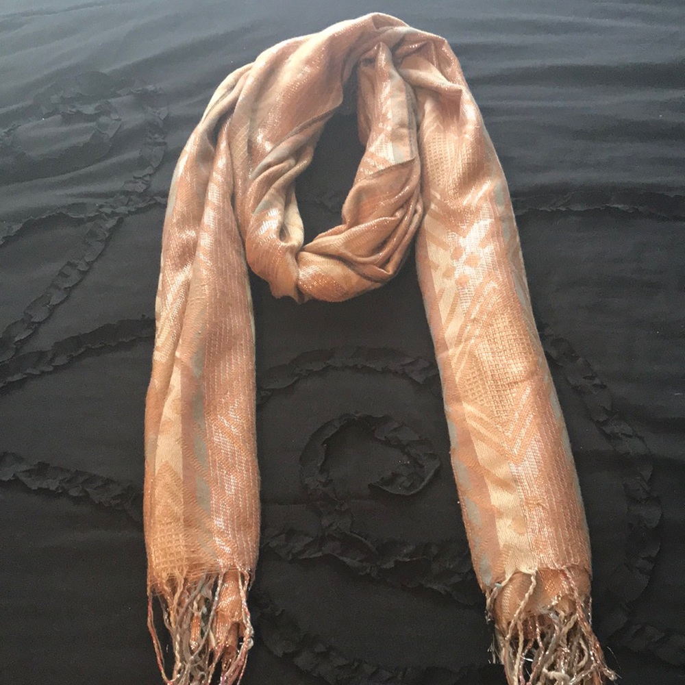Glittered aztec fringe scarf